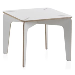 Bijeli dječji stol izrađen od šperploče Geese Piper, 60 x 60 cm