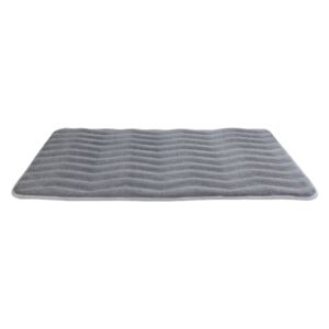 Svjetlosivi kupaonski tepih s memorijskom pjenom Wenko Light Grey, 80 x 50 cm