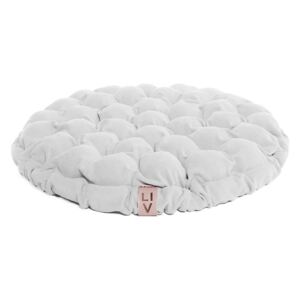 Bijeli jastuk za sjedenje sa masažnim kuglicama Linda Vrňáková Bloom, ø 65 cm
