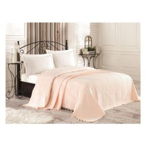 Krem pamučni prekrivač za bračni krevet Tarra, 220 x 240 cm