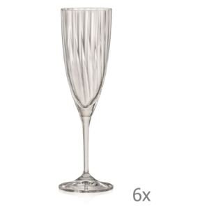 Komplet od 6 čaša za šampanjac Crystalex Kate Optic, 220 ml