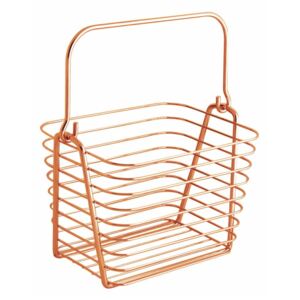 Narančasta metalna viseća košara InterDesign, 21,5 x 19 cm