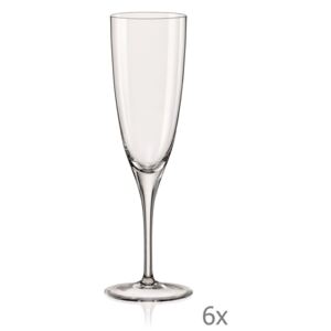 Komplet od 6 čaša za šampanjac Crystalex Kate, 220 ml