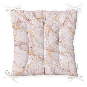 Donje rublje s pamučnim minimalističkim jastukom pokriva ružičasto mramor, 40 x 40 cm