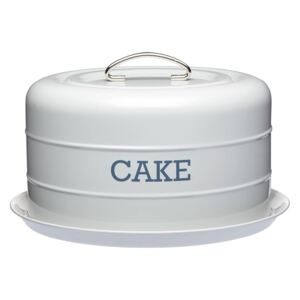 Siva limena kutija za tortu Kitchen Craft Nostalgia ⌀ 28,5 cm