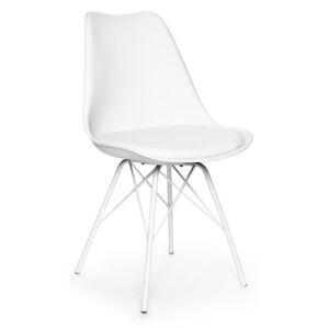 Set s 2 bijele stolice s bijelim metalnim postoljem loomi.design Eco