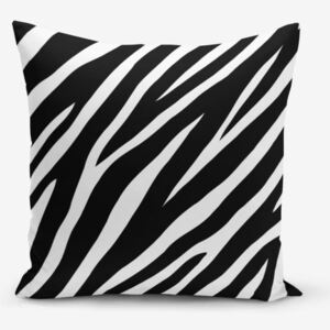 Crno-bijela jastučnica s primjesom pamuka Minimalist Cushion Covers Zebra, 45 x 45 cm