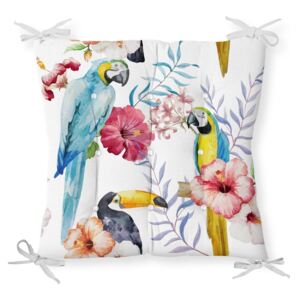 Podsidák s pamučnim minimalističkim jastukom pokriva džungle ptice, 40 x 40 cm