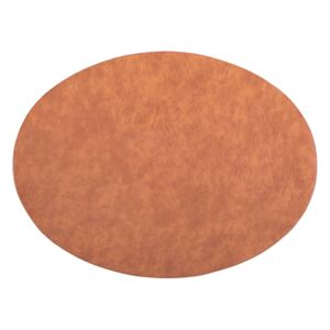 Narančasto-smeđa prostirka s imitacijom kože ZicZacTroja, 33 x 45 cm
