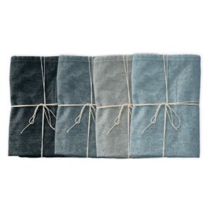 Set od 4 platnene salvete s lanom Couture Blue Gradient, 43 x 43 cm
