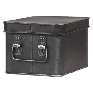 Crna metalna kutija za pohranu LABEL51 Media, širina 22 cm