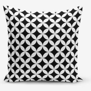 Crno-bijela jastučnica s primjesom pamuka Minimalist Cushion Covers Black White Geometric, 45 x 45 cm