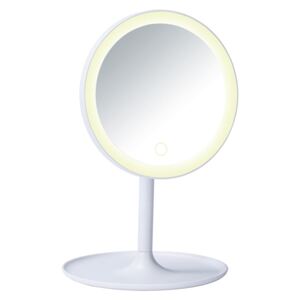 Bijelo kozmetičko ogledalo s LED pozadinskim osvjetljenjem Wenko Turro