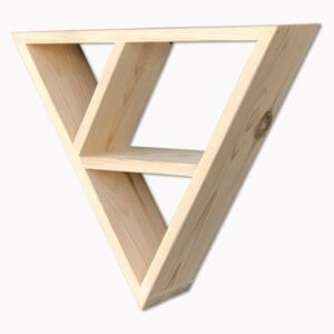 Zidna drvena polica Simple Triangle