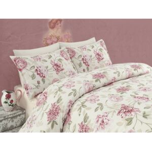 Ružičasta posteljina za bračni krevet Care, 200 x 220 cm