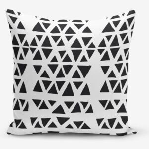 Jastučnica s primjesom pamuka Minimalist Cushion Covers Black Triangle Modern, 45 x 45 cm