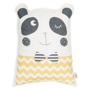 Žuti pamučni dječji jastuk Mike & Co. NEW YORK Pillow Toy Panda, 25 x 36 cm