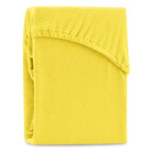 Žuta elastična plahta AmeliaHome Ruby Siesta, 220/240 x 220 cm