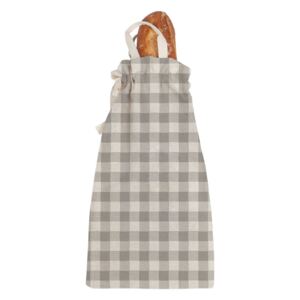 Platnena torba za kruh Linen Couture Linen Bread Bag Grey Vichy
