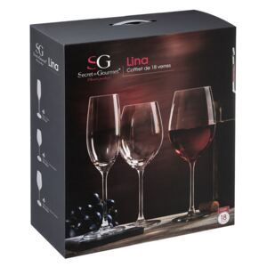 Set čaša za vino Lina 18komada