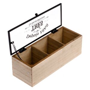 Drvena kutija za čaj s 3 pretinca Dakls Hannah, Dakls, 22,5 x 8 cm