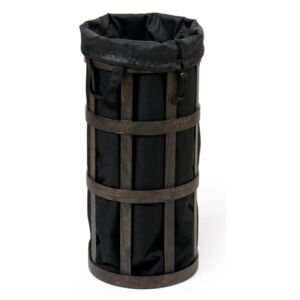 Crna košara za rublje s crnom vrećicom Wireworks Cage
