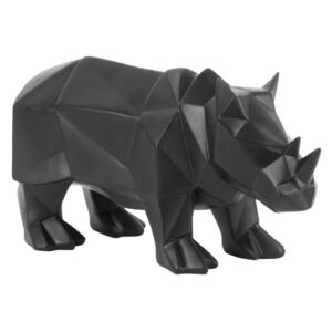 Mat crna skulptura PT LIVING Origami Rhino