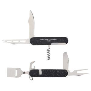 Crni višenamjenski džepni nožić s otvaračem za vino i ribežom za sir Gentlemen´s Hardware
