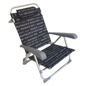 Playa preklopna stolica više pozicija 101x60x78cm crna