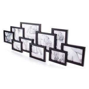 Crni zidni okvir za 10 fotografija Tomasucci Collage
