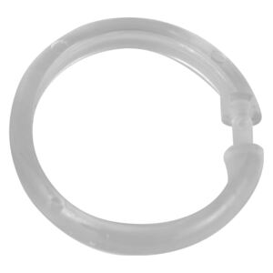Set od 12 komada prozirnih plastičnih prstena za tuš zavjesu Wenko