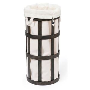 Crna drvena košara za rublje s bijelom vrećicom Wireworks Cage