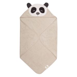 Beige Dječji ručnik iz Terry pamuka Södahl Panda, 80 x 80 cm