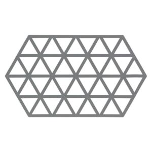 Sivi silikonski podmetač za lonce Zone Triangles
