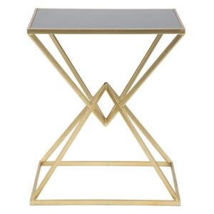 Pomoćni stol sa željeznim postoljem u zlatnoj boji Mauro Ferretti Cleopatra, 46 x 57 cm