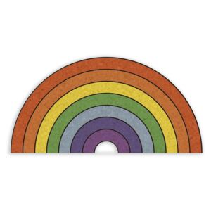 Tabla od pluta u obliku duge Really Nice Things Rainbow, 70 x 50 cm
