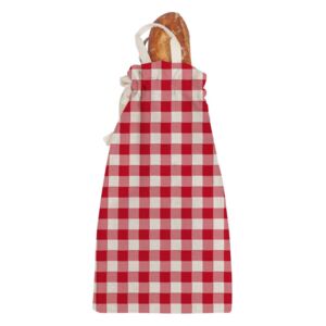 Platnena torba za kruh Linen Couture Linen Bread Bag Red Vichy