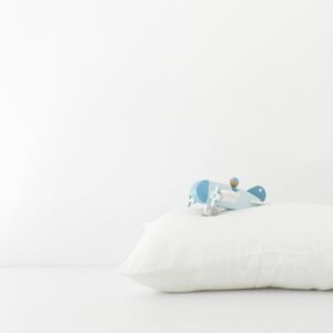 Baby White Linen prevlaka na lanenim pričama Prirodni jastuk, 40 x 60 cm