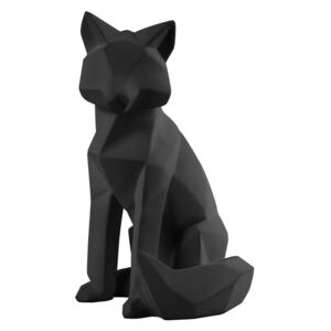 Matirana crna skulptura PT LIVING Origami Fox, visina 26 cm