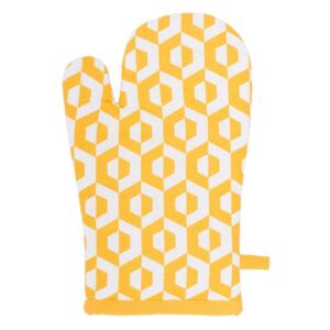 Žuta pamučna kuhinjska rukavica Tiseco Home Studio Hexagon