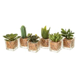 Set s 6 umjetnih ukrasa u obliku kaktusa Unimasa