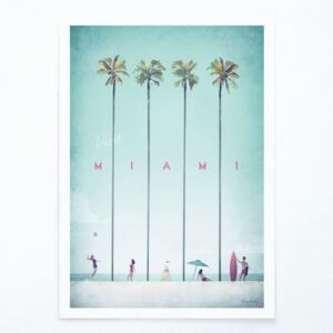 Poster Travelposter Miami, A3