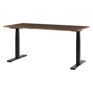 Zondo Pisaći stol- DESIRA II (160x72 cm) (tamno smeđa + crna) (el. podesiv)