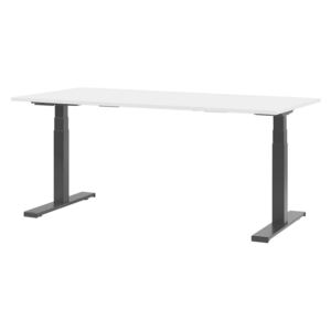 Zondo Pisaći stol- DESIRA II (180x80 cm) (bijela + crna) (el. podesiv)
