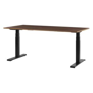 Zondo Pisaći stol- DESIRA II (180x80 cm) (tamno drvo + crna) (el. podesiv)