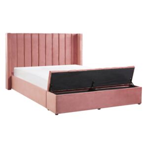 Zondo Bračni krevet 180 cm NAIROBI (tekstil) (ružičasta) (s podnicom)