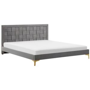 Zondo Bračni krevet 180 cm LIMO (poliester) (siva) (s podnicom)
