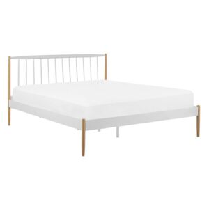 Zondo Bračni krevet 160 cm MARES (s podnicom) (bijela)