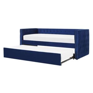 Zondo Krevet na razvlačenje 90 cm GENSA (plava) (s podnicom)