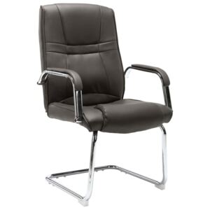 VidaXL Konzolna uredska stolica od umjetne kože siva